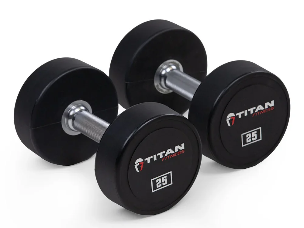 Urethane titan dumbbells